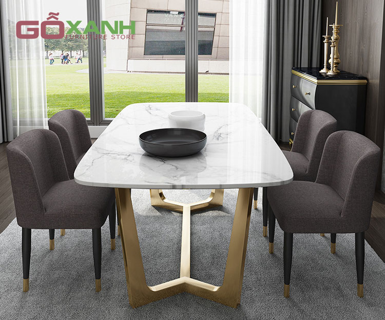Địa chỉ bán bàn ăn Inox mạ vàng tại TpHCM - Nội thất Gỗ Xanh 2