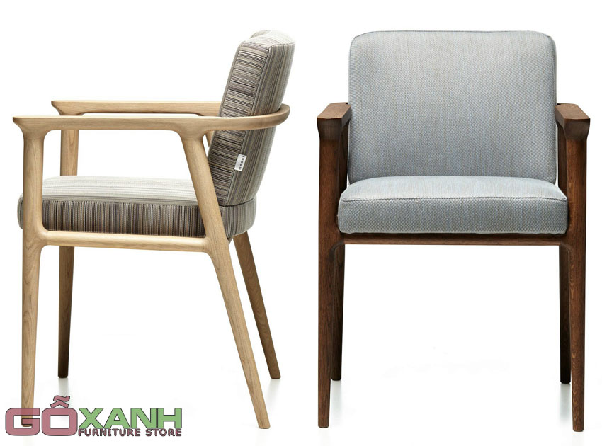 Ghế ăn bọc nệm có tay vịn