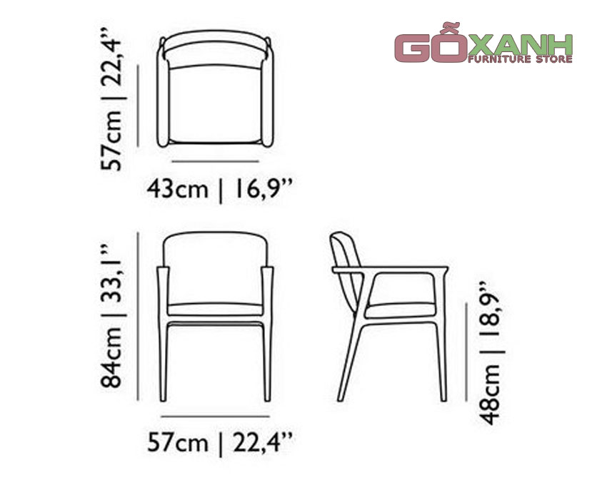 Ghế ăn bọc nệm có tay vịn, ghế ăn kiểu dáng nhập khẩu 3