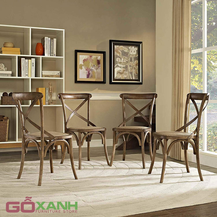 Ghế ăn bọc vải đẹp ghế ăn gỗ sồi tự nhiên - Ghế ăn cao cấp 12