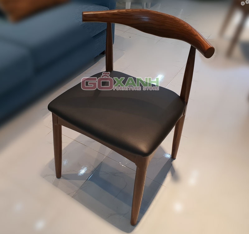 Ghế bull chair gố sồi, ghế bull sơn màu walnut giả cổ cực đẹp