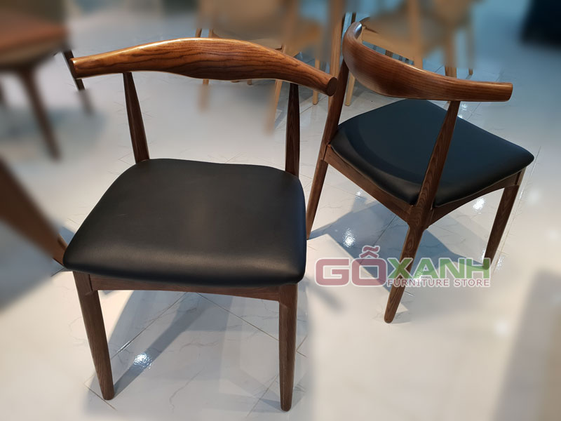 Ghế bull chair gố sồi, ghế bull sơn màu walnut giả cổ cực đẹp 2