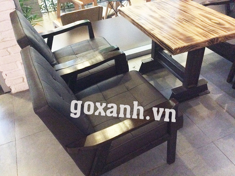 Ghế cafe khung gỗ cao cấp cho quán cafe sang trọng 2