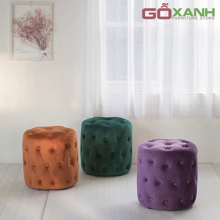 ghe-don-sofa-tron-boc-nem-2 Ghế Đôn Sofa Tròn Bọc Nệm - Nội Thất Gỗ Xanh 2