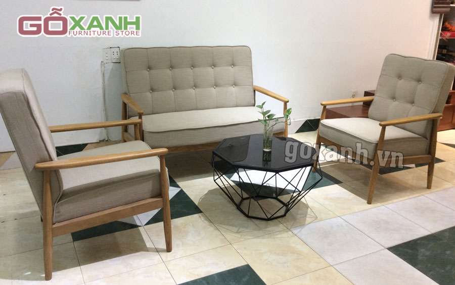 Ghế gỗ bọc nệm, Salon gỗ hiện đại 2018 1