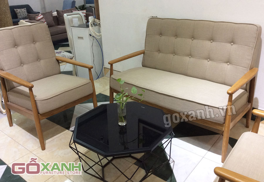 Ghế gỗ bọc nệm, Salon gỗ hiện đại 2018 2
