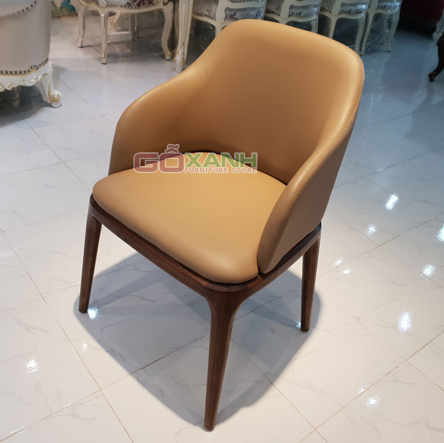 Ghế Grace gỗ sồi có tay / Ghế ăn, ghế cafe grace gỗ tự nhiên bọc nệm