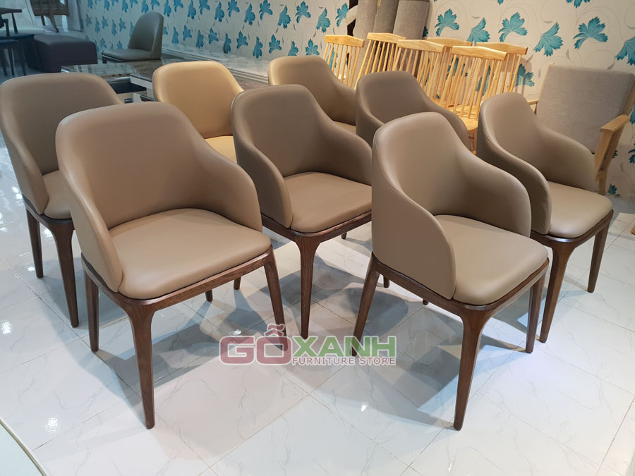 Ghế Grace gỗ sồi có tay / Ghế ăn, ghế cafe grace gỗ tự nhiên bọc nệm 3