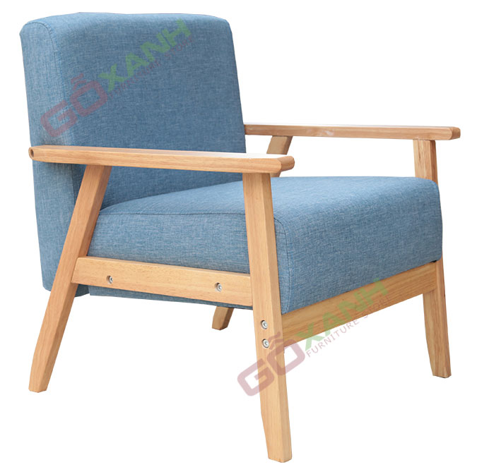Ghế nệm khung gỗ, sofa cafe khung gỗ 1