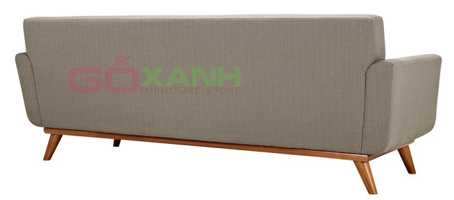 [Gỗ Xanh] Ghế sofa băng dài đế ngồi gỗ tự nhiên 3