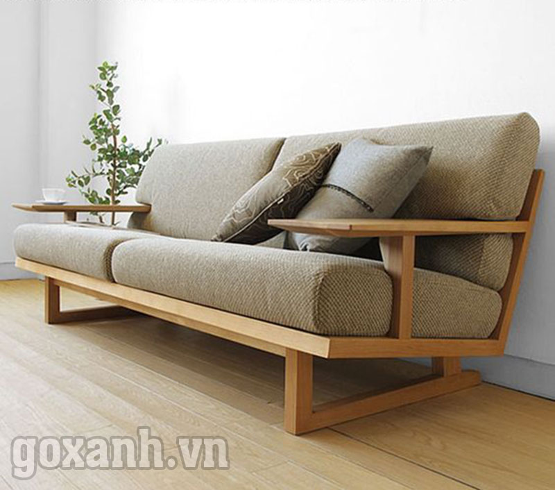 Ghế sofa băng gỗ bọc nệm