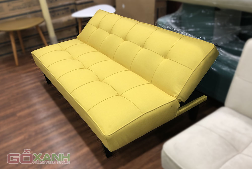 Ghế sofa bed / sofa giường màu vàng xinh tươi / Salon bed đa năng 1