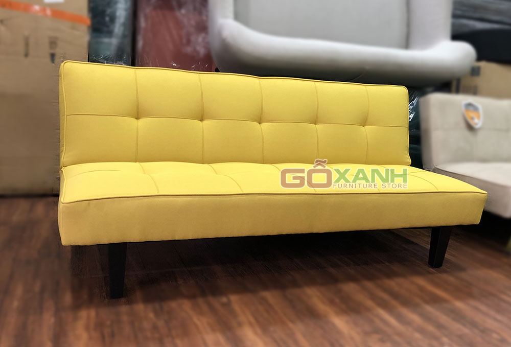 Ghế sofa bed / sofa giường màu vàng xinh tươi