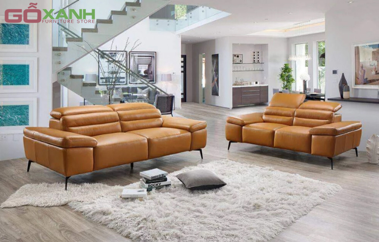 ghe-sofa-bo-mau-noi-bat-11 Ghế sofa phòng khách màu nâu da bò