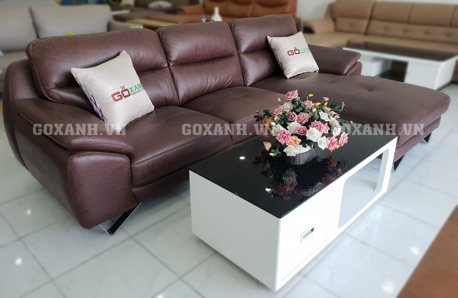 Ghế sofa bọc da cao cấp/ Sofa chất liệu da công nghiệp 2