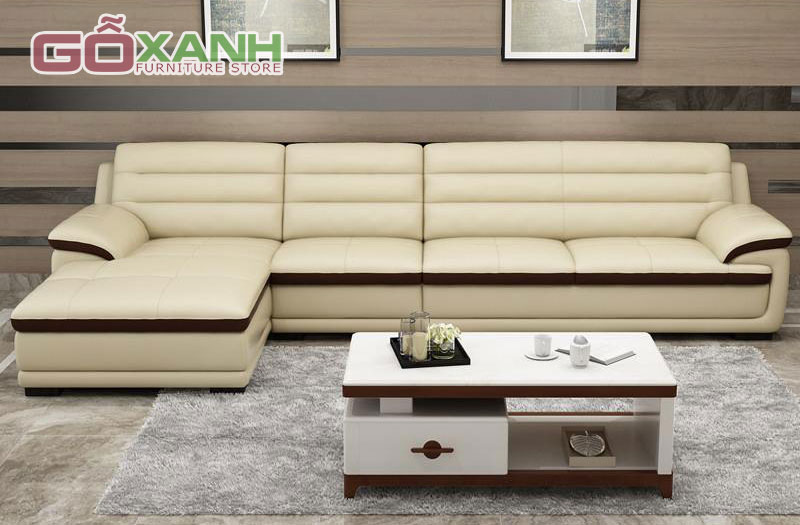 Ghế sofa bọc da phối màu dễ thương