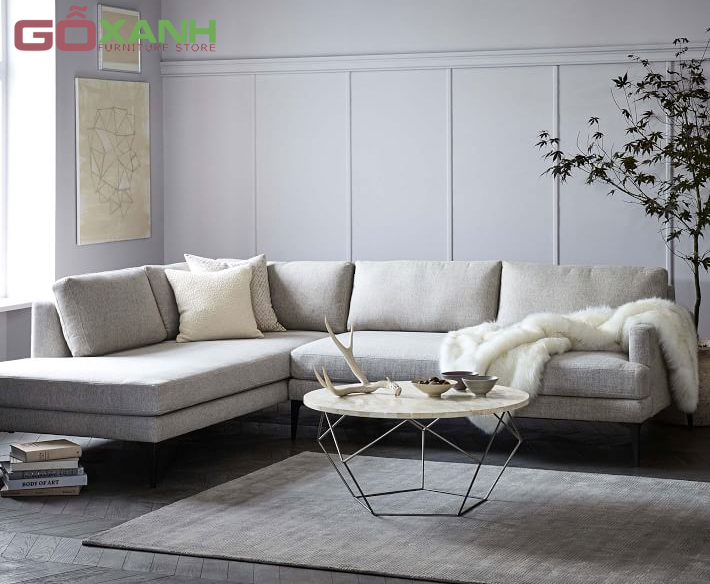 Ghế sofa bọc vải bố cao cấp cho phòng khách