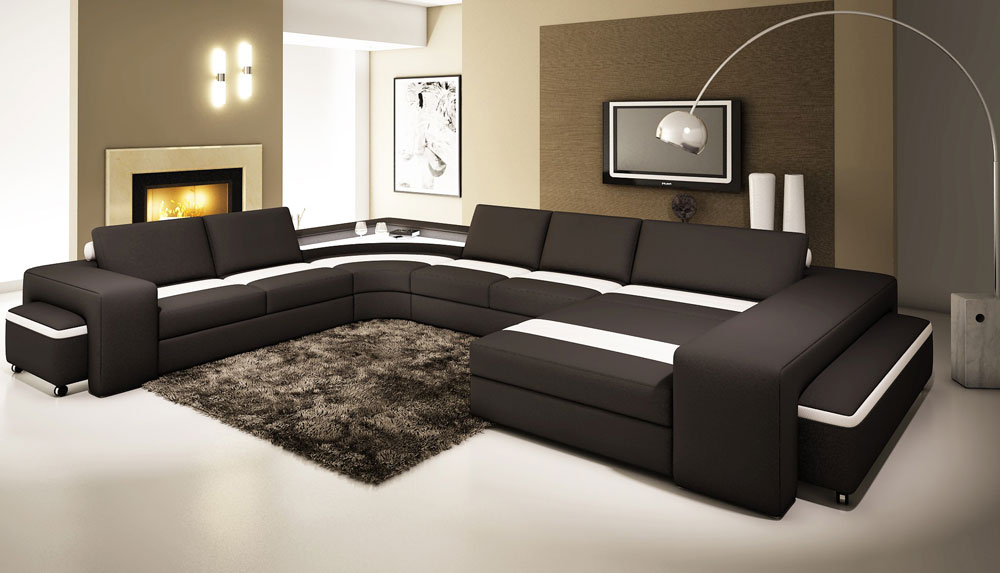 Ghế sofa chữ U cao cấp phòng khách đẹp