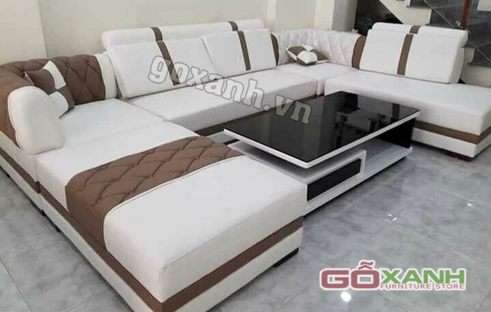 Ghế sofa chữ u da cao cấp