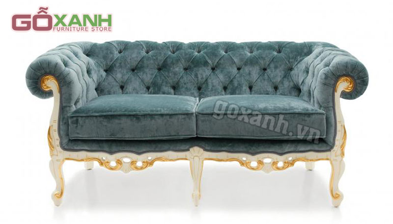 Ghế sofa cổ điển bọc vải nhung