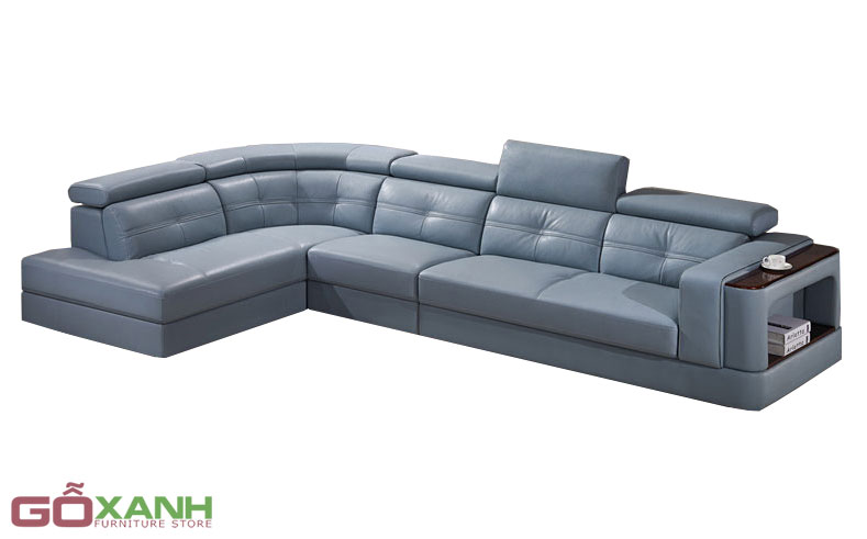 Ghế sofa da góc bo tròn