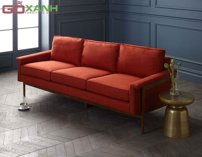 Băng ghế sofa gỗ bọc vải đẹp 4