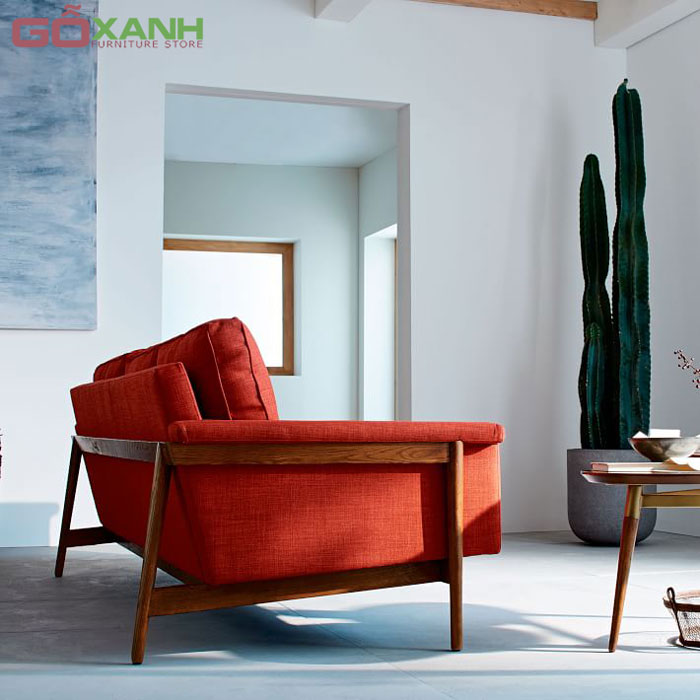 Băng ghế sofa gỗ bọc vải đẹp 5