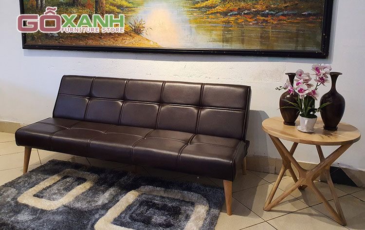 Ghế sofa giường nhỏ gọn/ Sofa bed 1m8 x 90/ Màu nâu 1