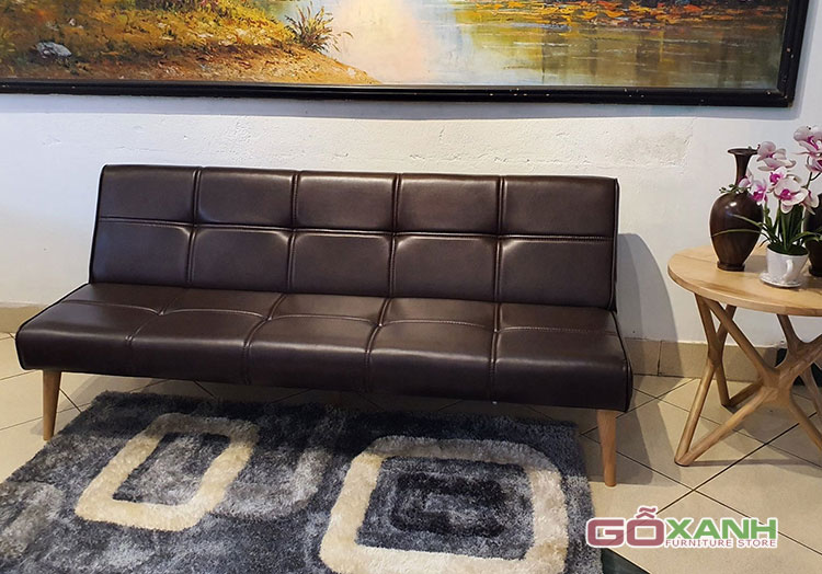 Ghế sofa giường nhỏ gọn/ Sofa bed 1m8 x 90/ Màu nâu 5