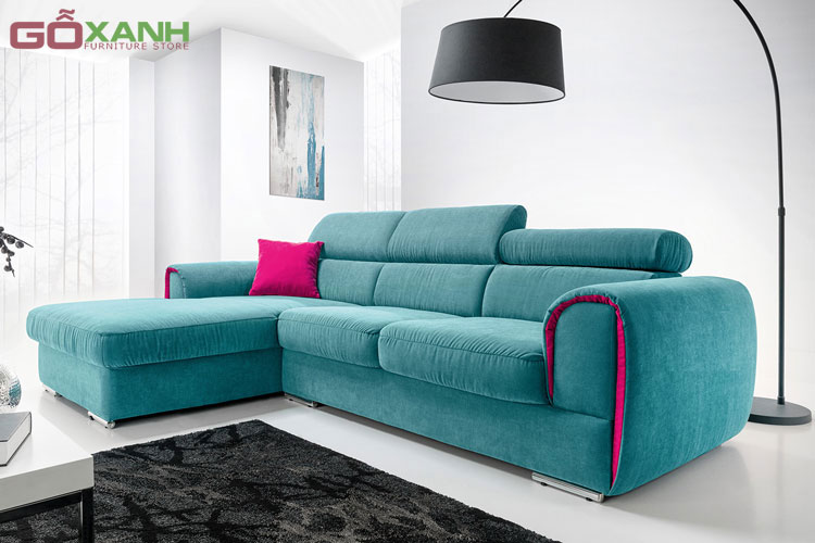 Ghế sofa góc bọc vải bố cao cấp, ghế sofa góc giá rẻ 1