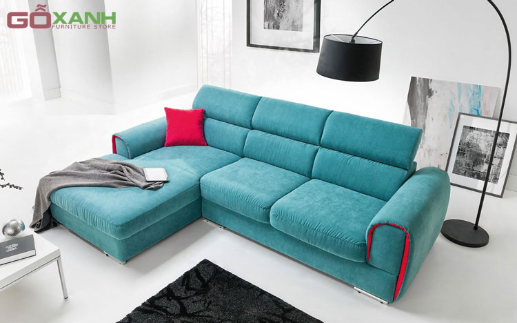 Ghế sofa góc bọc vải bố cao cấp, ghế sofa góc giá rẻ 2