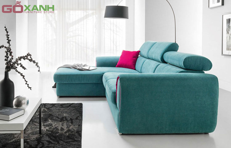 Ghế sofa góc bọc vải bố cao cấp, ghế sofa góc giá rẻ 3