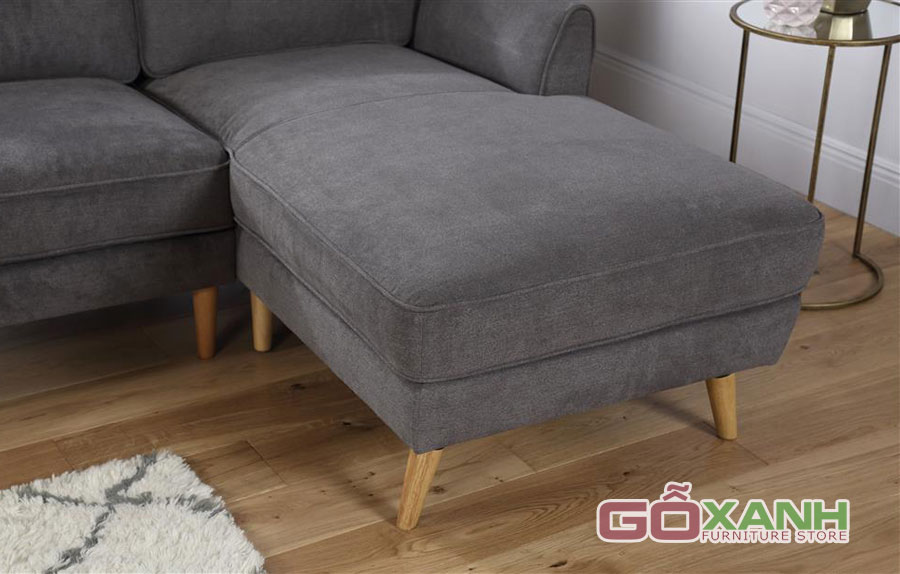 Ghế sofa góc bọc vải đơn giản, Ghế sofa vải dạng góc L 3