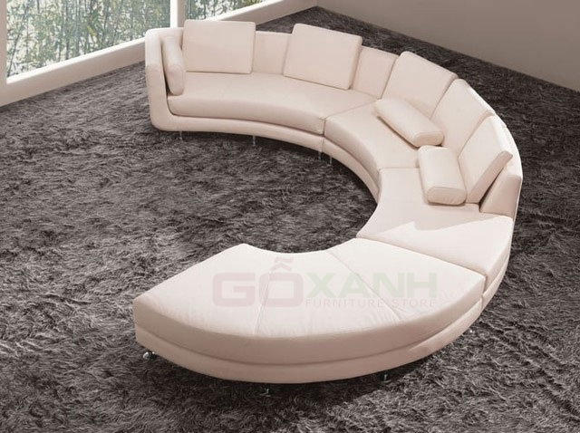 Ghế sofa hình tròn dành cho phòng hộp nhân viên sale