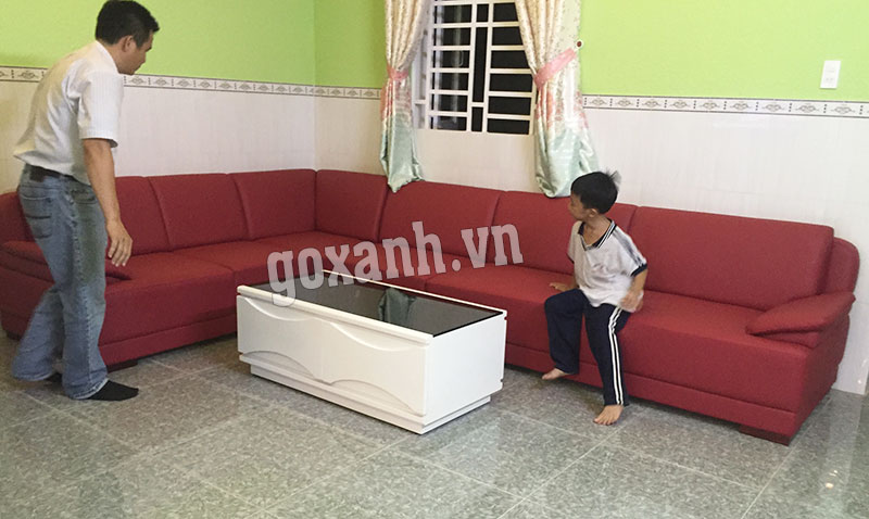 Ghế sofa kiểu hot nhất năm nay, ghế sofa màu đỏ đô quyến rũ 2