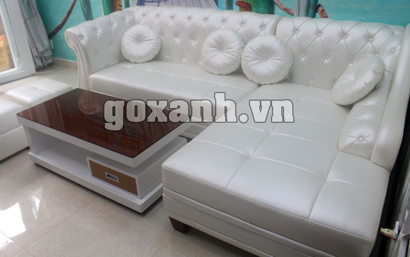 Ghế sofa tân cổ điển màu trắng