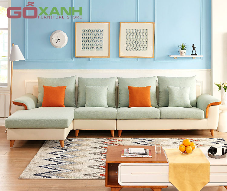 Ghế Sofa Vải Góc Chữ L Bên Phải Màu Xám - Nội Thất Cao Cấp 2