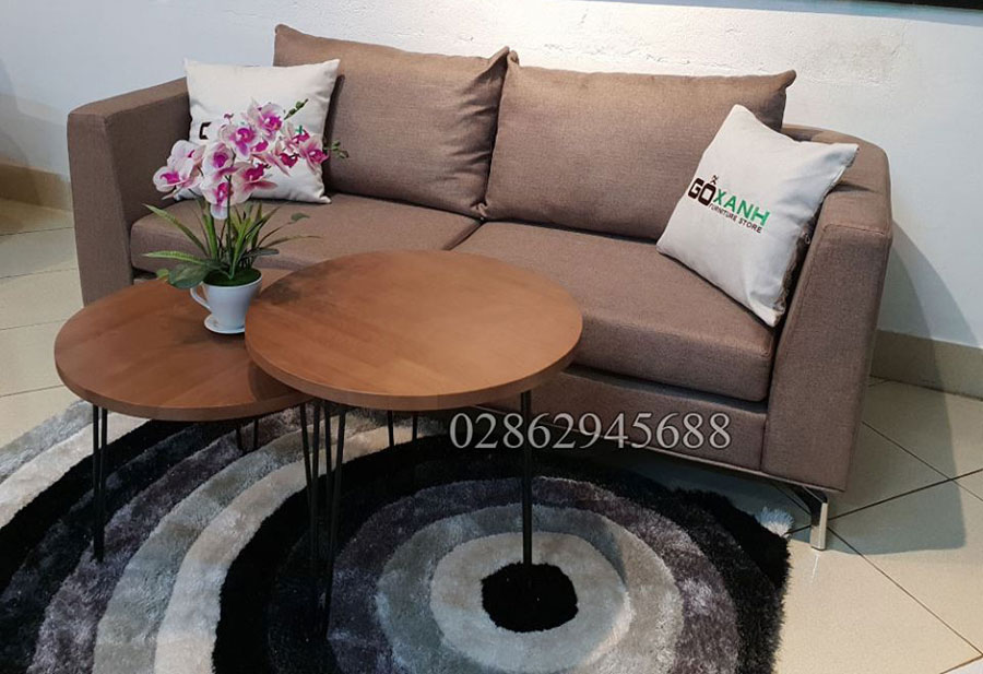 Ghế sofa vải nỉ kiểu dáng đơn giản