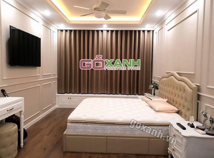 Giường bọc nệm hiện đại, giường đóng theo yêu cầu 3