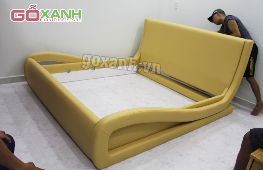 Giường ngủ bọc da Hàn Quốc, giường ngủ cao cấp ở tphcm 3