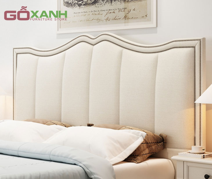 Giường ngủ bọc nệm bằng vải - Gỗ Xanh sản xuất giường ngủ cao cấp 3