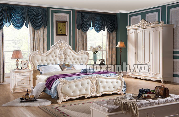 Giường ngủ cổ điển cao cấp phong cách Châu Âu 2