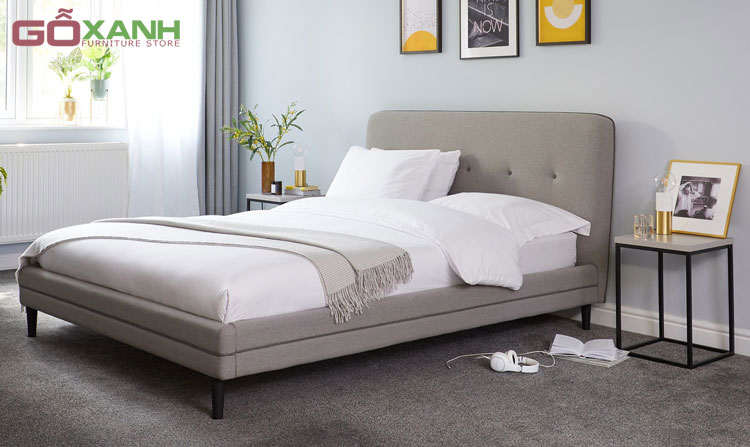 Giường Ngủ Đẹp Giá Rẻ Màu Xám