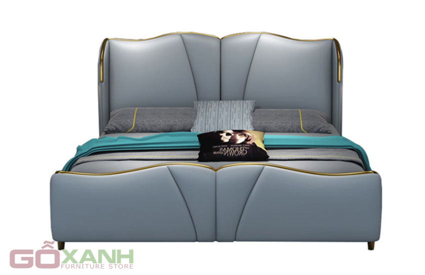 Giường ngủ màu xám nhạt sang trọng