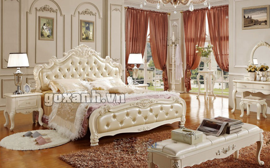 Giường ngủ phong cách châu âu, giường cổ điển Châu Âu