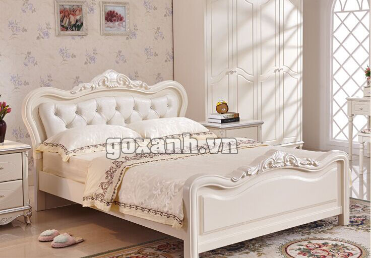 Giường ngủ tân cổ điển cao cấp, mẫu giường tân cổ điển