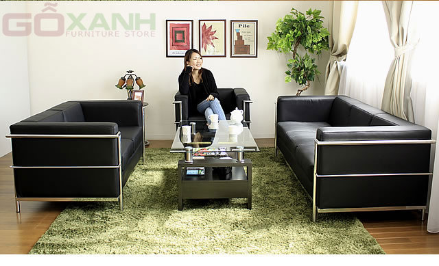 Ghế sofa văn phòng khung inox