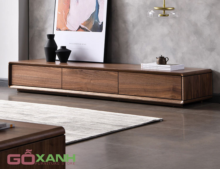 Kệ tivi đẹp, Mẫu kệ tivi bằng gỗ phủ veneer sồi 11