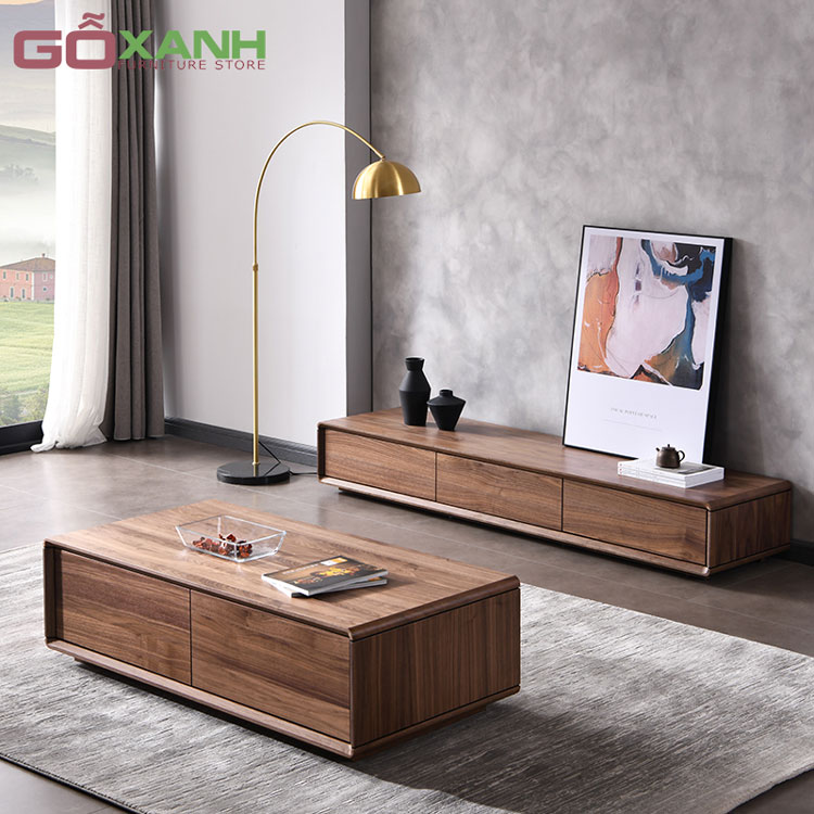 Kệ tivi đẹp, Mẫu kệ tivi bằng gỗ phủ veneer sồi 12