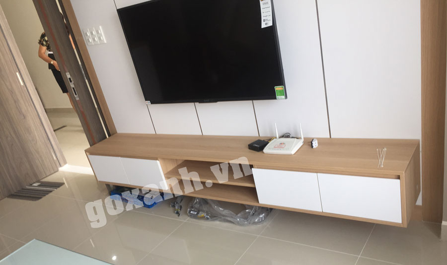 Mẫu kệ tivi đơn giản mà đẹp sang trọng cho căn hộ xinh